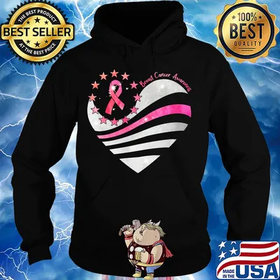 Breast cancer awareness heart s Hoodie