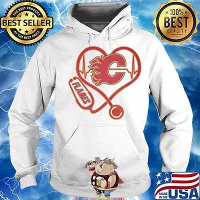 Calgary flames stethoscope heart s Hoodie