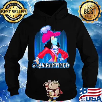Captain Hook quarantined mask Disney s Hoodie