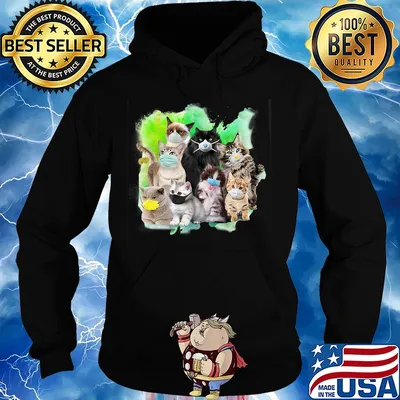 Cat all cats protective mask covid-19 s Hoodie