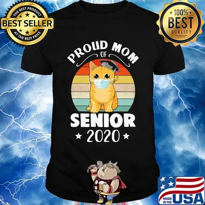 Cats graduated proud mom of senior 2020 vintage shirt