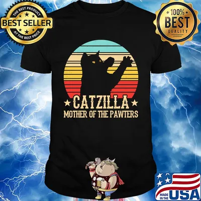 Catzilla mother of the pawters vintage shirt