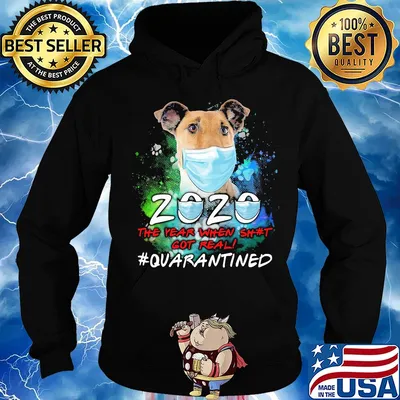 Chilean Fox Terrier 2020 the year when shit got real #quarantined mask s Hoodie