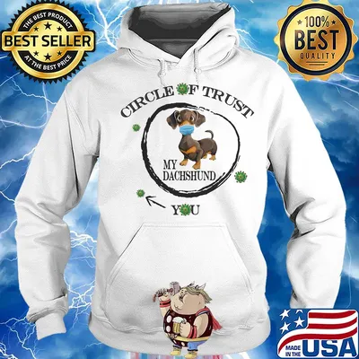 Circle of trust my Dachshund you mask Covid-19 s Hoodie