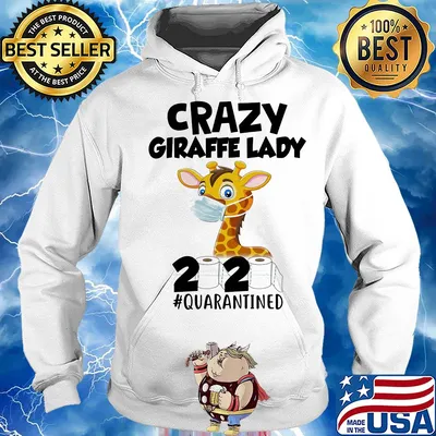 Crazy giraffe lady mask 2020 toilet paper quarantined s Hoodie