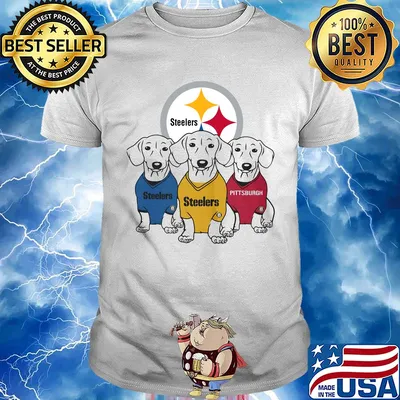 Dachshund dog pittsburgh steelers logo shirt