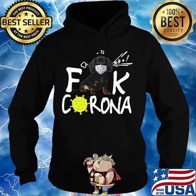 Dachshund fuck Corona mask s Hoodie