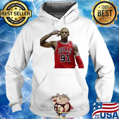 Dennis Rodman Bulls 91 s Hoodie