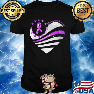 Diamond Fibromyalgia awareness heart shirt