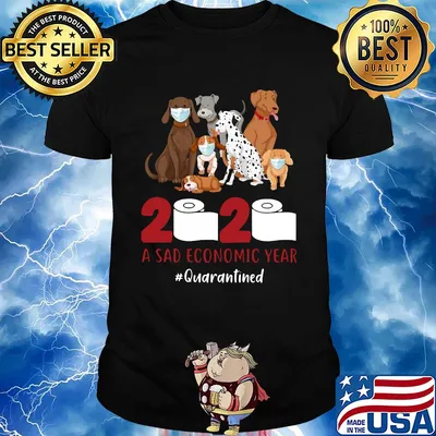 Dog 2020 a sad economic year #quarantined shirt