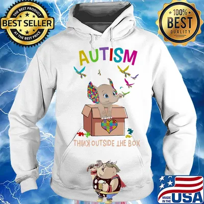 Elephant autism think outside the box s Hoodie