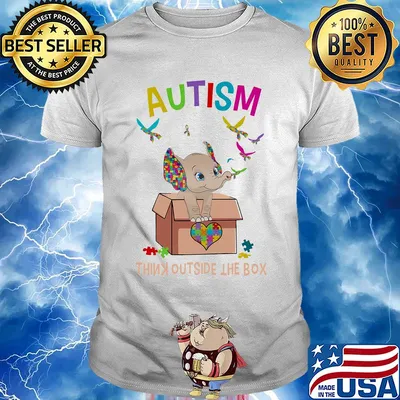Elephant autism think outside the box shirt