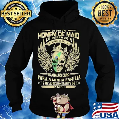 Eu sou um homem de mais eu defendo a bandeira do brasil trabalh ouro para a minha familia eme ajoelho diante do senhor s Hoodie