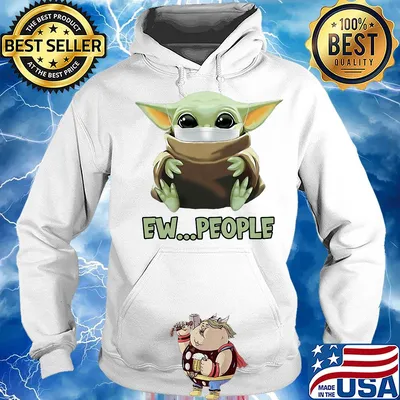 Ew People Baby Yoda Mask s Hoodie