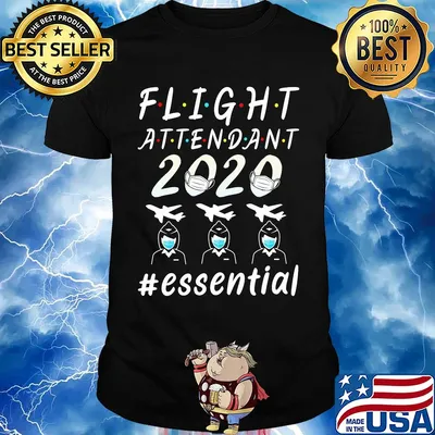 Flight attendant 2020 essential covid-19 shirt