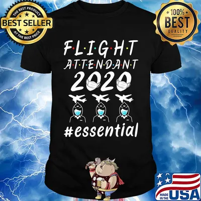 Flight attendant 2020 #essential mask shirt