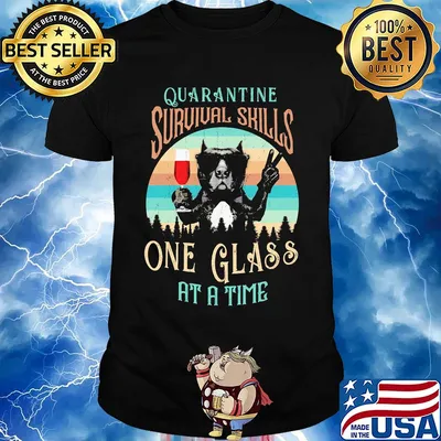 French bulldog drink wine quarantine survival skills one glass at a time vintage shirt