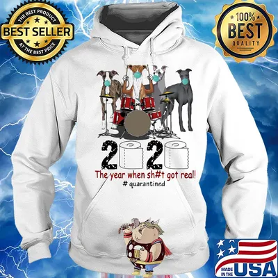 Greyhound band 2020 the year when shit got real #quarantined toilet paper mask s Hoodie