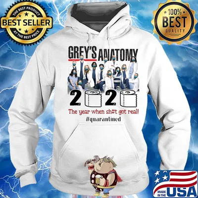 Grey’s anatomy movie 2020 the year when shit got real quarantined toilet paper mask covid-19 s Hoodie