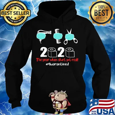 Hairstylist mask 2020 the year when shit got real quarantined toilet paper covid-19 s Hoodie