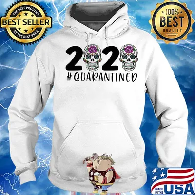 Halloween candy sugar skull hippie art 2020 quarantined s Hoodie