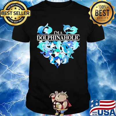 Heart I'm dolphinsaholic shirt