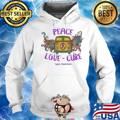 Hippie bus peace love cure lupus awareness s Hoodie