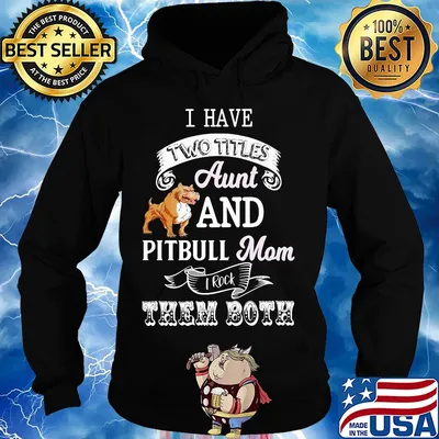I hate two titles aunt and pitbull mom I rock them both s Hoodie