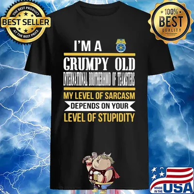 I'm A Grumpy Old International Brotherhood Of Teamsters My Level Of Sarcasm Depends On Your Level Of Stupidity shirt