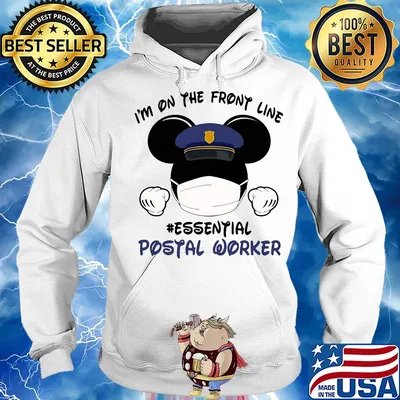 I'm on the front line #essential postal worker Mickey Mouse s Hoodie