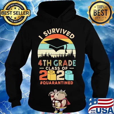 I survived 4th grade class of 2020 quarantined toilet paper vintage s Hoodie