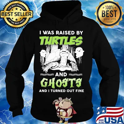 I was raised by turtles and ghosts and I turned out fine s Hoodie