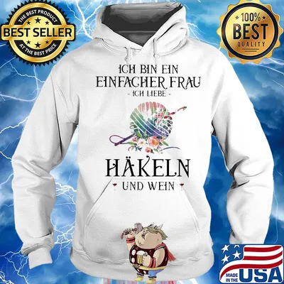 Ich bin ein einfacher frau ich liebe hakein und wein knitting flower s Hoodie