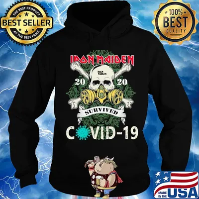 Iron maiden skull mask 2020 survived covid-19 s Hoodie