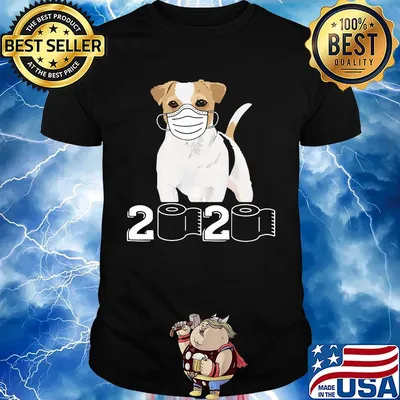 Jack Russell mask 2020 toilet paper shirt