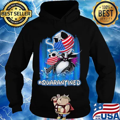 Jack Skellington face mask quarantined Disney Covid-19 s Hoodie