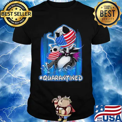 Jack Skellington face mask quarantined Disney Covid-19 shirt