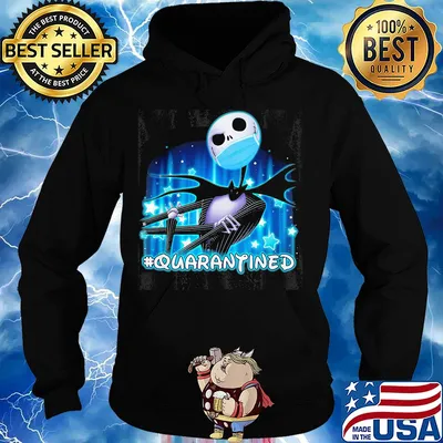 Jack Skellington face mask quarantined s Hoodie