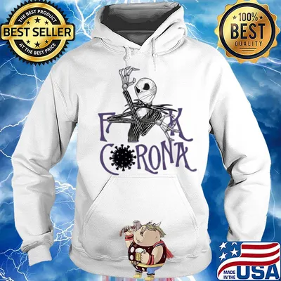 Jack skellington fuck coronavirus mask s Hoodie