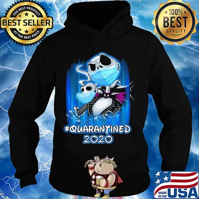 Jack Skellington quarantined 2020 Disney mask Covid-19 s Hoodie