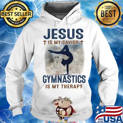 Jesus is my savior gymnastics is my therapy s Hoodie