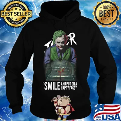 Joaquin phoenix joker smile and put on a happy face s Hoodie