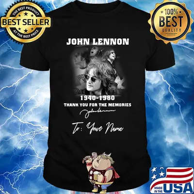 John lennon 1940-1980 signature thank you for the memories to your name shirt