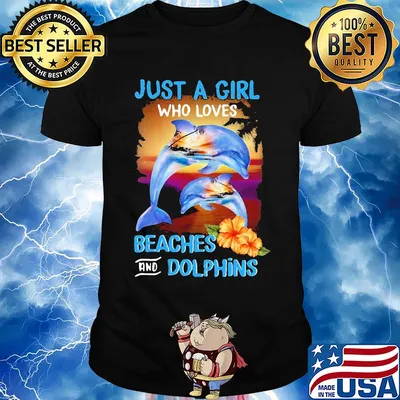 Just a girl who loves beaches and dolphins flowers shirt