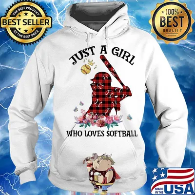 Just a girl who loves softball flower s Hoodie