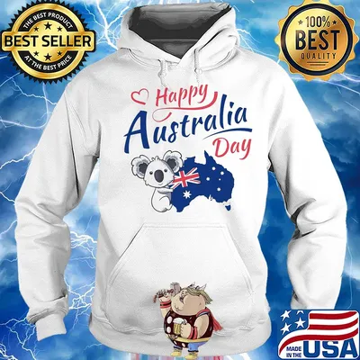 Koala happy australia day australian flag s Hoodie