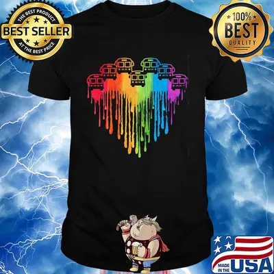 LGBT Bus driver heart shirt