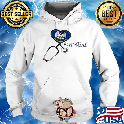 Louisiana state flag stethoscope essential heart s Hoodie