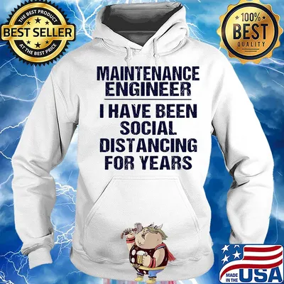 Maintenance engineer I have been social distancing for years s Hoodie
