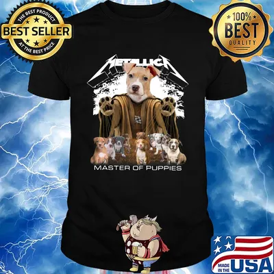 Metallic American Pit Bull Terrier Master of puppies shirt